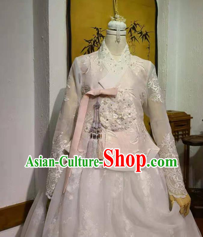 Korean Bride Embroidered Dress Garments Traditional Fashion Asian Korea Wedding Hanbok Clothing