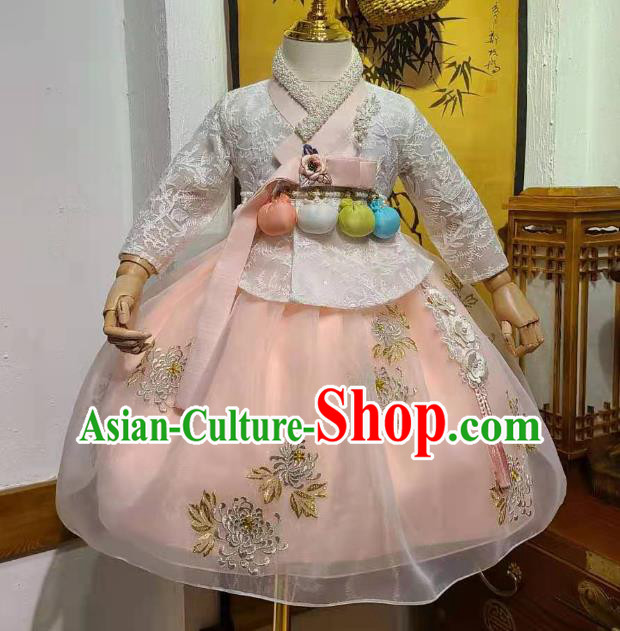 Korean Traditional Garment Costumes Korean Children Performance Dress Girls Hanbok Clothing