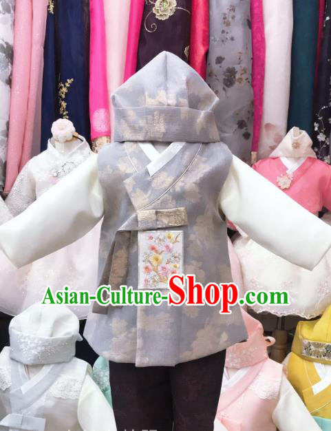 Korean Traditional Stage Performance Hanbok Clothing Children Garment Costume Boy Prince Outfits