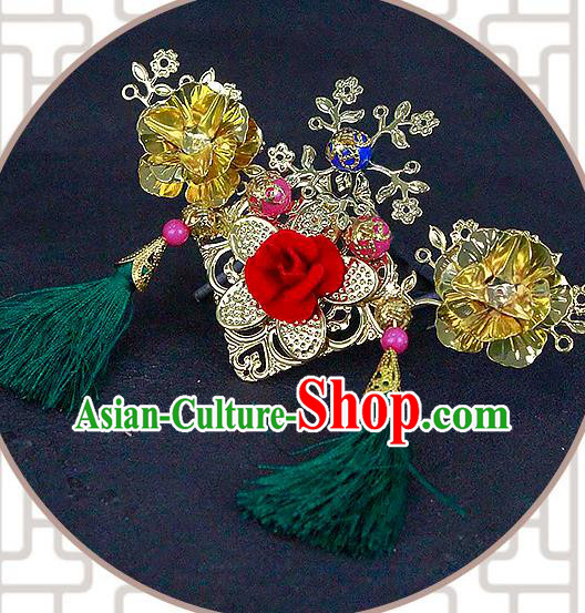 China Traditional Wedding Headwear Classical Bride Hairpins Hair Accessories