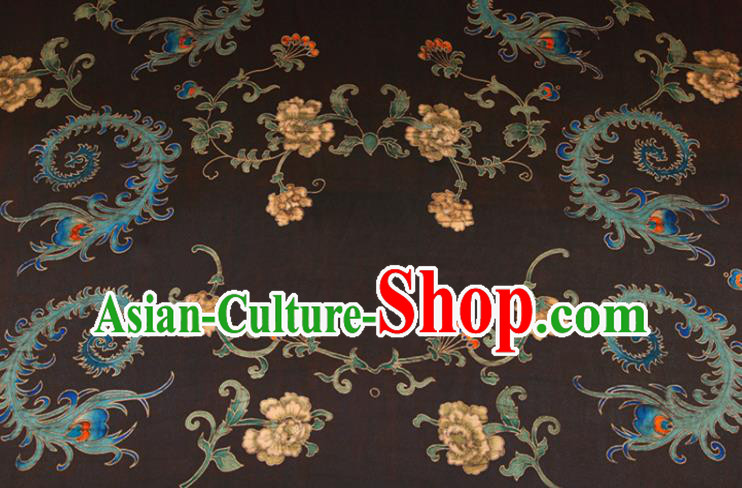 China Yellow Gambiered Guangdong Gauze Traditional Cheongsam Silk Fabric Classical Cloth Drapery