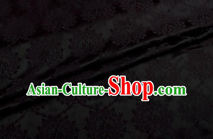 China Traditional Cheongsam Deep Purple Silk Fabric Classical Gambiered Guangdong Gauze