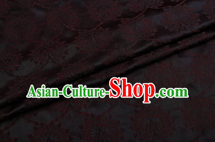 China Traditional Flowers Pattern Silk Fabric Classical Cheongsam Red Gambiered Guangdong Gauze