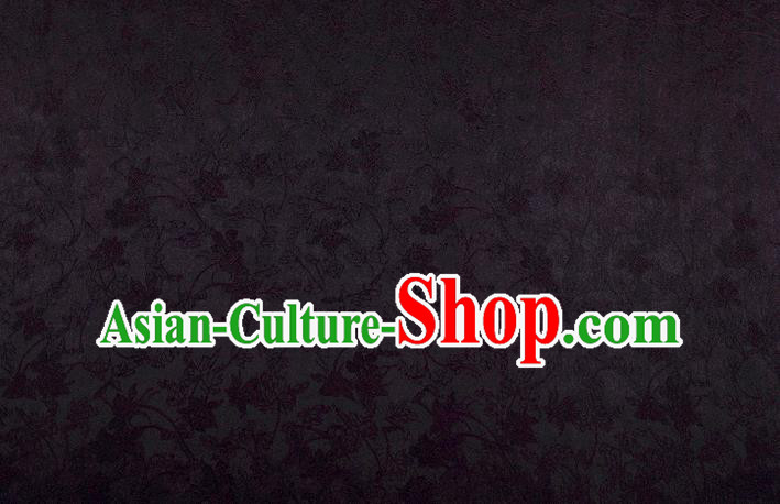 China Traditional Jacquard Drapery Classical Cheongsam Gambiered Guangdong Gauze Purple Silk Fabric