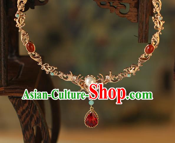China Traditional Tang Dynasty Palace Lady Hair Jewelry Ancient Princess Eyebrow Pendant
