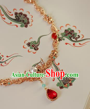 China Traditional Tang Dynasty Palace Lady Hair Jewelry Ancient Princess Eyebrow Pendant