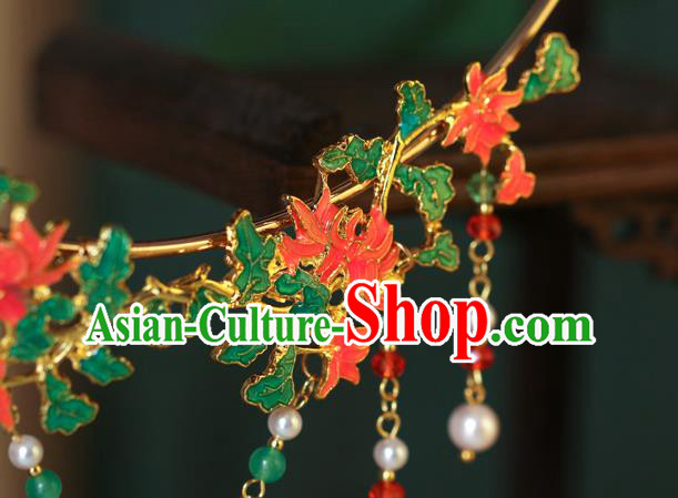 Chinese Traditional Hanfu Necklace Accessories Ancient Palace Lady Pearls Tassel Necklet