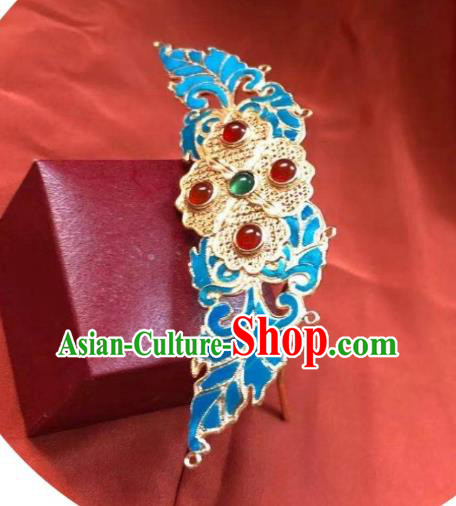 China Traditional Ming Dynasty Empress Hair Crown Ancient Royal Queen Agate Hairpin