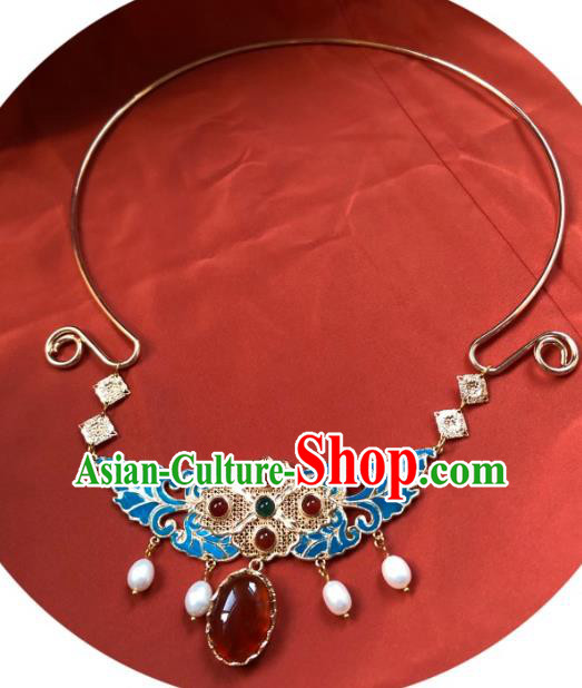 China Traditional Ming Dynasty Empress Hair Crown Ancient Royal Queen Agate Hairpin