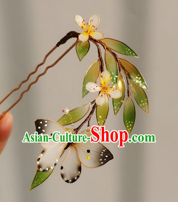 China Traditional Hanfu Butterfly Hairpin Handmade Ancient Princess Hair Stick