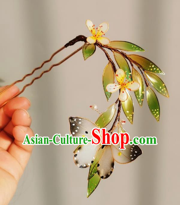 China Traditional Hanfu Butterfly Hairpin Handmade Ancient Princess Hair Stick