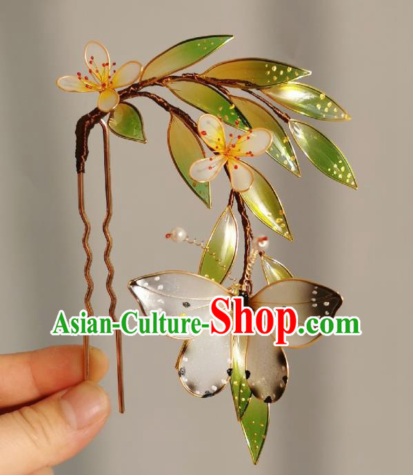 China Traditional Hanfu Butterfly Hairpin Handmade Ancient Princess Hair Stick