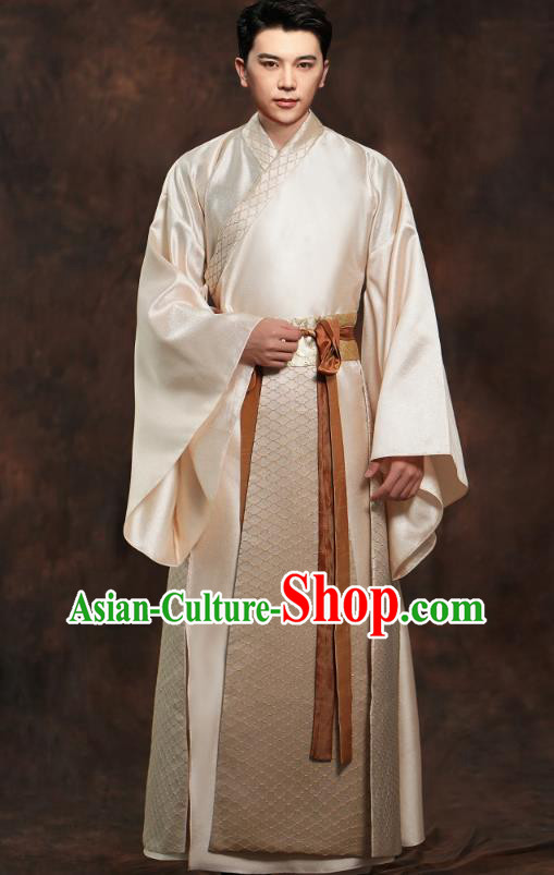 Chinese Ancient Prince Golden Clothing Traditional Song Dynasty Wedding Costumes