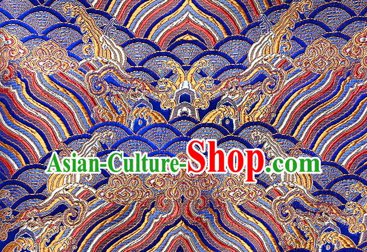 China Classical Wedding Xiuhe Suits Traditional Bride Costumes Royalblue Blouse and Red Skirt