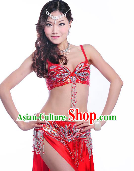 Asian Oriental Dance Red Uniforms Professional Belly Dance Stage Performance Costume Indian Raks Sharki Dancewear