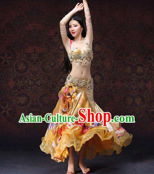 Indian Oriental Dance Bra and Skirt Uniforms Asian Belly Dance Performance Costumes