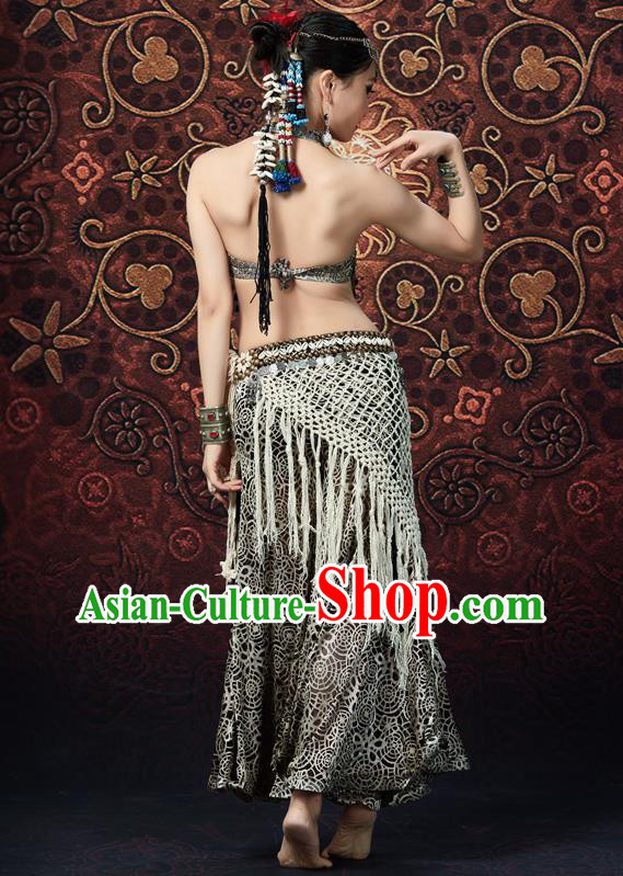 Asian Belly Dance Performance Costumes Indian Oriental Dance Bra and Skirt Uniforms