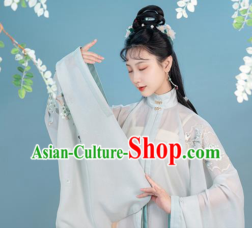 China Traditional Ming Dynasty Young Lady Clothing Ancient Patrician Woman Hanfu Dress Costumes