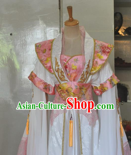 China Ancient Fairy Princess Hanfu Dress Traditional Cosplay Tang Dynasty Court Queen Clothing