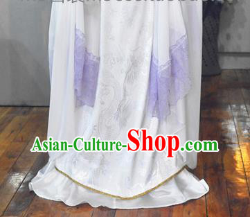 China Traditional Cosplay Tang Dynasty Empress Clothing Ancient Fairy Queen Purple Hanfu Dress