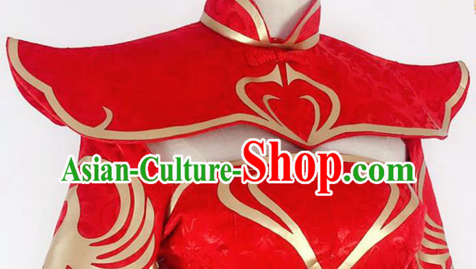 China Traditional Cosplay Goddess Wedding Clothing Ancient Fairy Princess Red Hanfu Dress