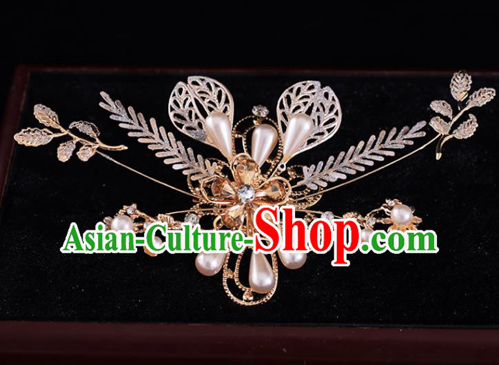 Chinese Traditional Wedding Hair Accessories Classical Xiuhe Suit Hair Comb and Hairpins