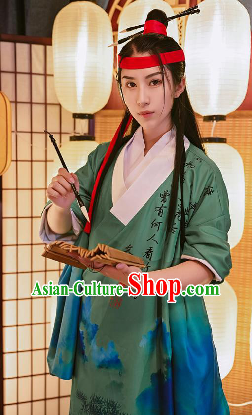 Chinese Cosplay Noble Childe Apparels Song Dynasty Scholar Garment Costumes Ancient Prince Clothing