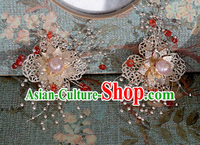 Chinese Xiuhe Suit Hair Comb Hairpins Classical Bride Headdress Traditional Wedding Hair Accessories
