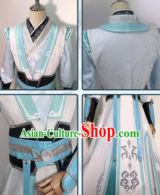 Chinese Ancient Knight Clothing Cosplay Luo Binghe Apparels Ming Dynasty Swordsman Garment Costumes