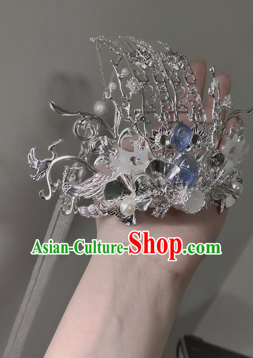 Chinese Ancient Swordsman Hair Accessories Traditional Jin Dynasty Childe Chu Wanning Hairdo Crown Headwear