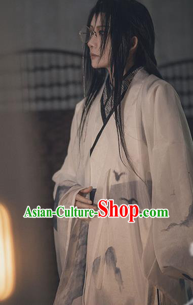Chinese Ancient Noble Childe Garment Costumes Jin Dynasty Scholar Clothing Cosplay Swordsman Apparels