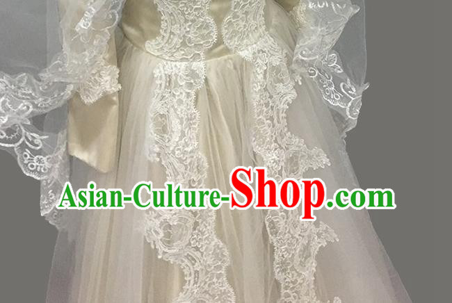 Chinese Hui Ethnic Bride Clothing Classical Embroidered Champagne Full Dress Traditional Wedding Garment Costumes
