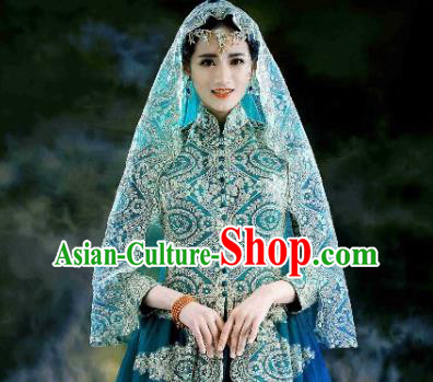 Asian Indian Traditional Wedding Green Lehenga Clothing India Bride Dress Garment