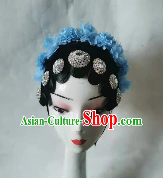Chinese Classical Dance Headdress Traditional Stage Performance Hair Accessories Beijing Opera Headwear