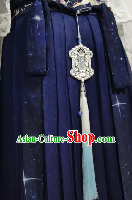 China Ancient Swordsman Waist Accessories Traditional Cosplay Taoist Priest Tassel Belt Pendant