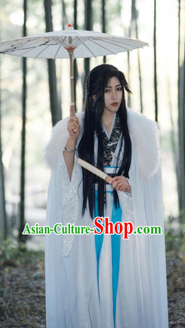 Chinese Traditional Jin Dynasty Prince Apparels Ancient Childe Garment Costumes Cosplay Swordsman Shen Lanzhou Hanfu Clothing