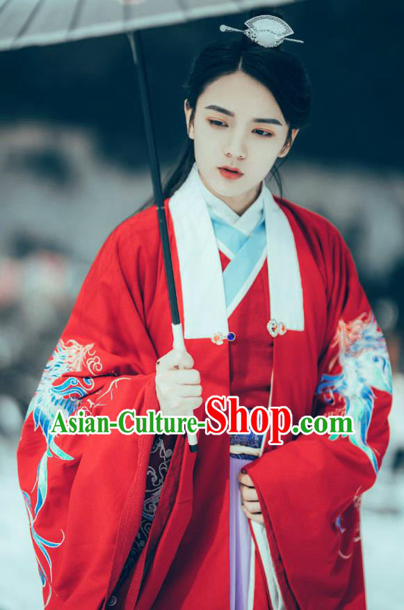 China Traditional Hanfu Garments Ming Dynasty Wedding Clothing Ancient Crown Prince Embroidered Apparels