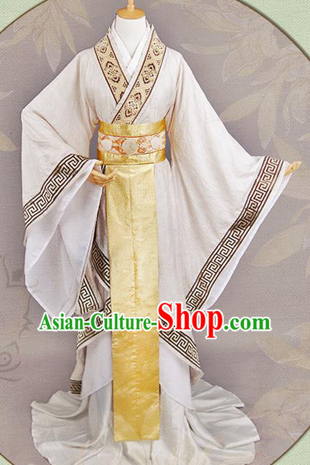 China Qin Dynasty Prince Garment Costumes Traditional Cosplay Swordsman Fu Su Hanfu Clothing Ancient Noble Childe Apparels