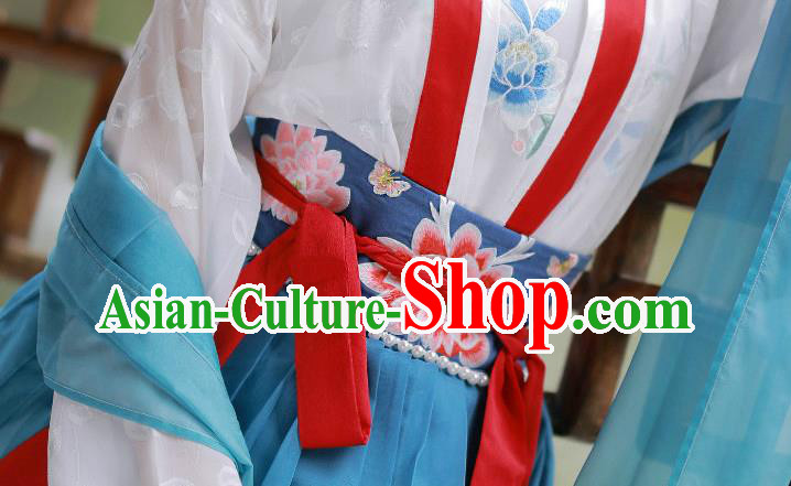 China Ancient Patrician Lady Embroidered Hanfu Dress Song Dynasty Royal Princess Historical Clothing Traditional Hanfu Garments