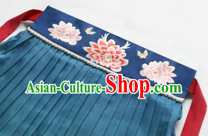 China Ancient Patrician Lady Embroidered Hanfu Dress Song Dynasty Royal Princess Historical Clothing Traditional Hanfu Garments