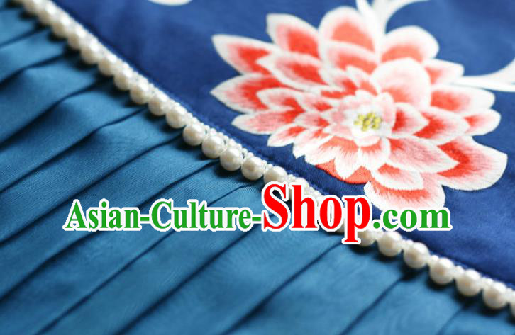 China Ancient Patrician Lady Embroidered Hanfu Dress Song Dynasty Royal Princess Historical Clothing Traditional Hanfu Garments