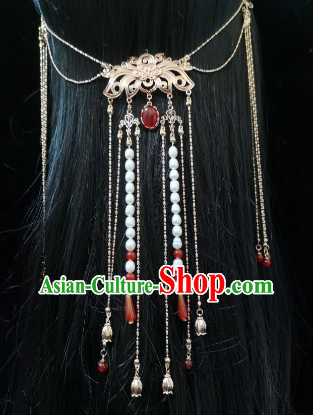 China Traditional Tang Dynasty Princess Tassel Hair Clasp Ancient Palace Lady Hair Accessories