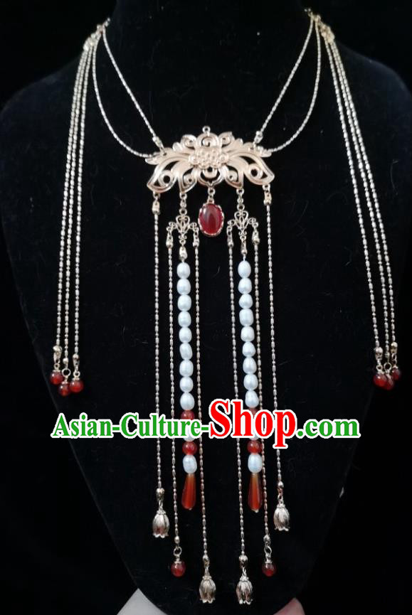 China Traditional Tang Dynasty Princess Tassel Hair Clasp Ancient Palace Lady Hair Accessories