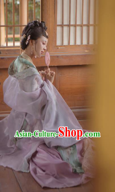China Traditional Tang Dynasty Court Woman Historical Clothing Ancient Imperial Concubine Hanfu Dress Garments