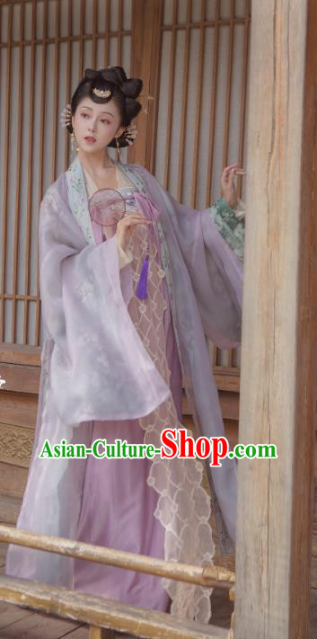 China Traditional Tang Dynasty Court Woman Historical Clothing Ancient Imperial Concubine Hanfu Dress Garments