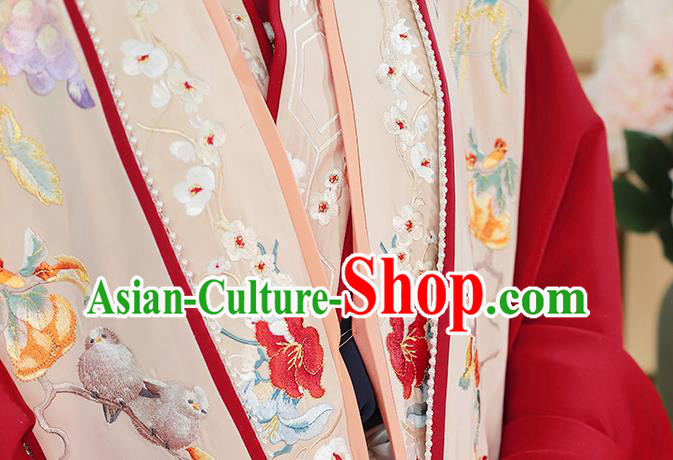 China Traditional Song Dynasty Empress Wedding Historical Clothing Ancient Court Bride Embroidered Hanfu Dress Garments Full Set