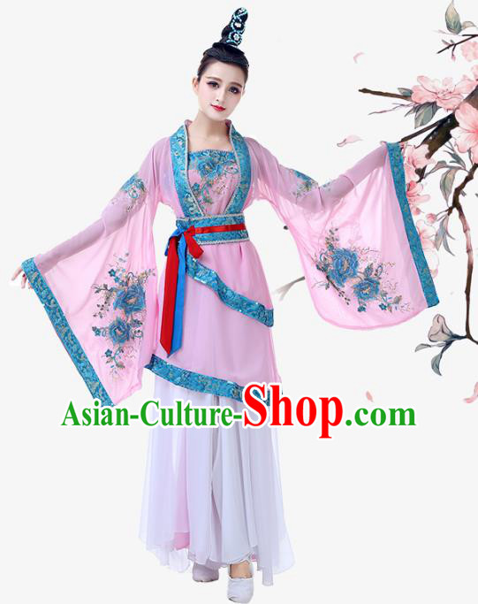 Top Chinese Traditional Court Dance Pink Hanfu Dress Classical Dance Performance Clothing Woman Solo Dance Garment Costume