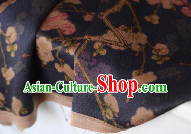 Navy Gambiered Guangdong Gauze High Quality Chinese Qipao Cheongsam Fabric DIY Fabric Silk Fabric