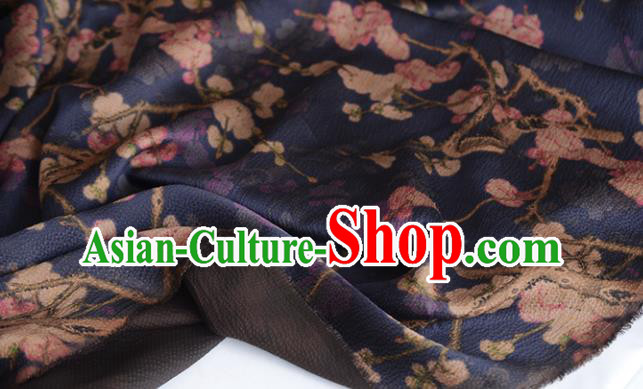 Navy Gambiered Guangdong Gauze High Quality Chinese Qipao Cheongsam Fabric DIY Fabric Silk Fabric