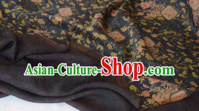 High Quality Chinese DIY Fabric Silk Fabric Navy Gambiered Guangdong Gauze Qipao Cheongsam Cloth